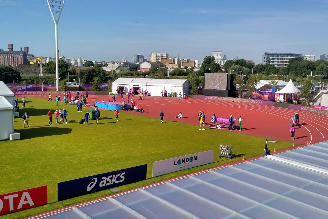 Newham athletics track stratford wind